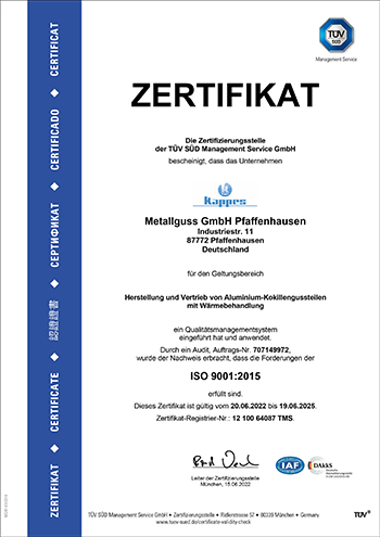 Kappes DIN ISO 9001:2015