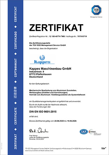 Kappes DIN ISO 9001:2015